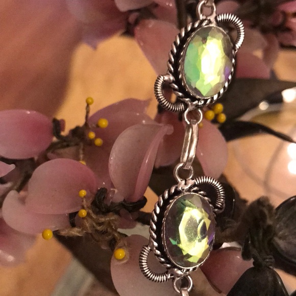 Vintage Jewelry - Vintage 925 rainbow topaz bracelet